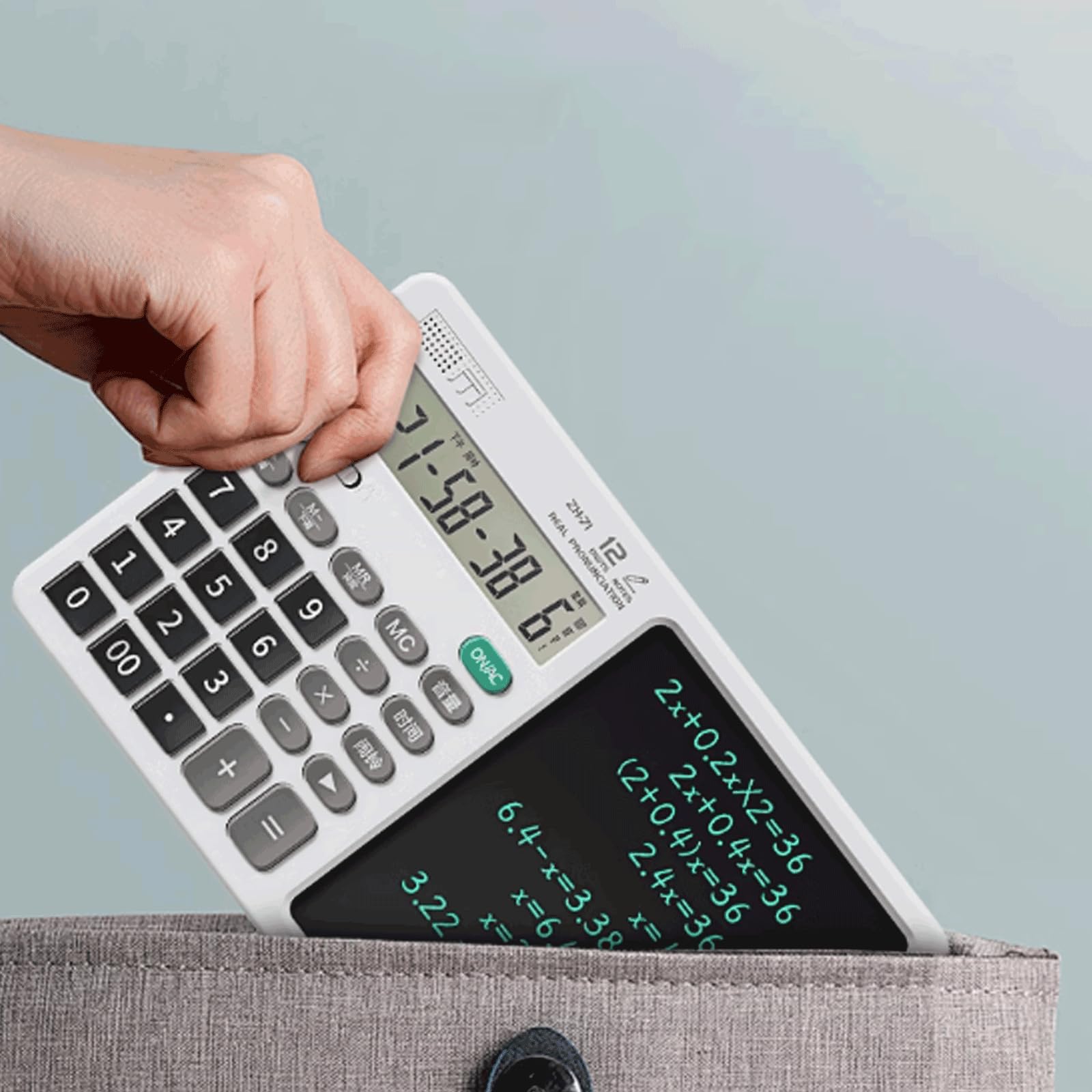 Portatile Calcolatrice da Tavolo Calcolatrice per Tablet con Scrittura a Mano Calcolatrice Intelligente a Schermo Grande Calcolatrice di Ricarica Multifunzione sensibile