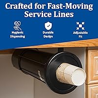 Vista 6 de San Jamar One-Size-Fits-All Ez-Fit In-Counter Cup Dispenser Fits 8-46 Oz Cups with Interchangeable Gaskets for Restaurants, Dining Halls, and Fast