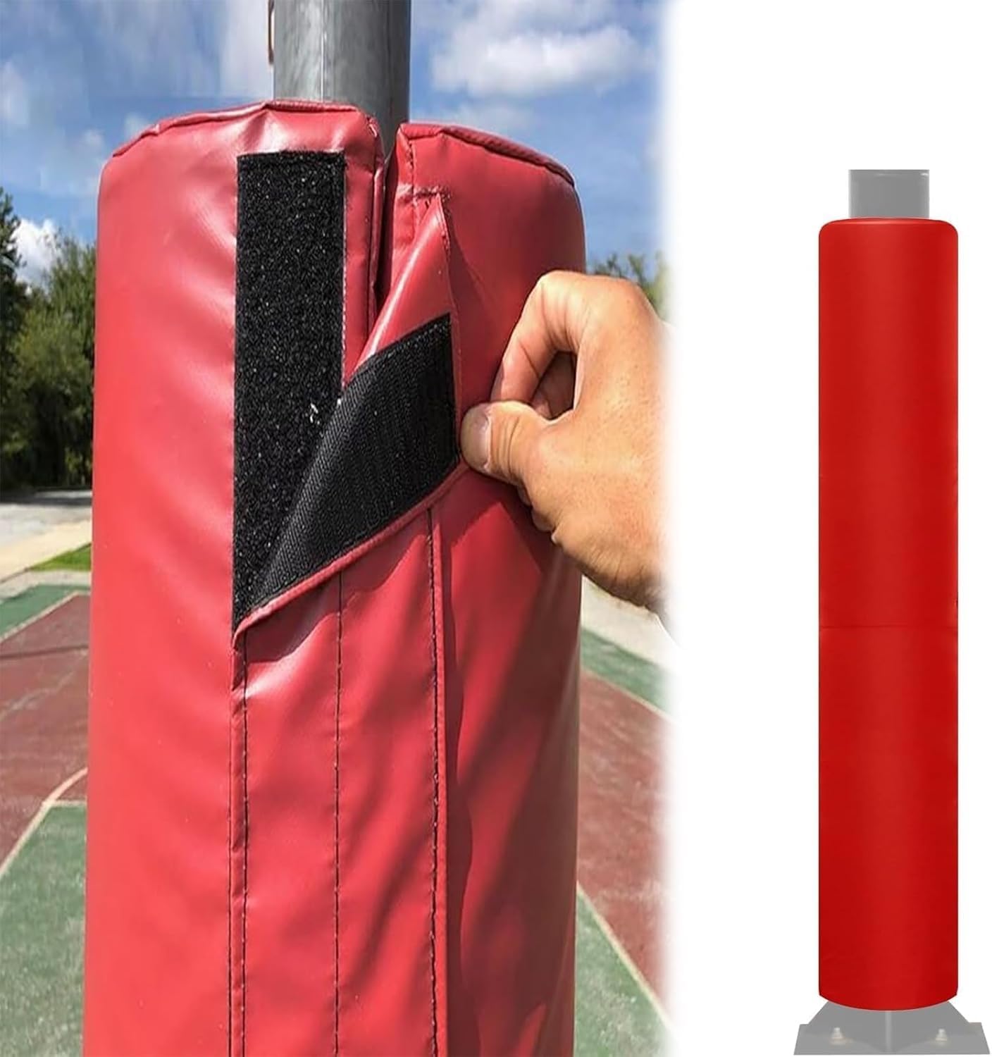 Round Pole Pad, Heavy Duty Safety Pole Pads, Fits 2" 4" 6" 8" 10" Diameter Basketball Poles Post Padding, Waterproof Playground Protection