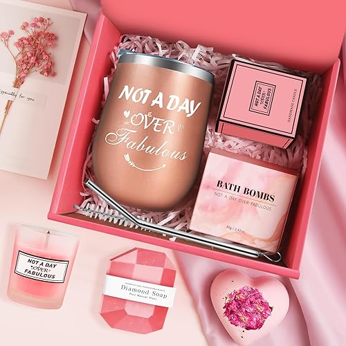 Miniatura 2 de Regalos para el día de San Valentín para ella, juego de cesta de regalo relajante con vaso, ideas de regalo únicas para mamá, hermana, esposa,