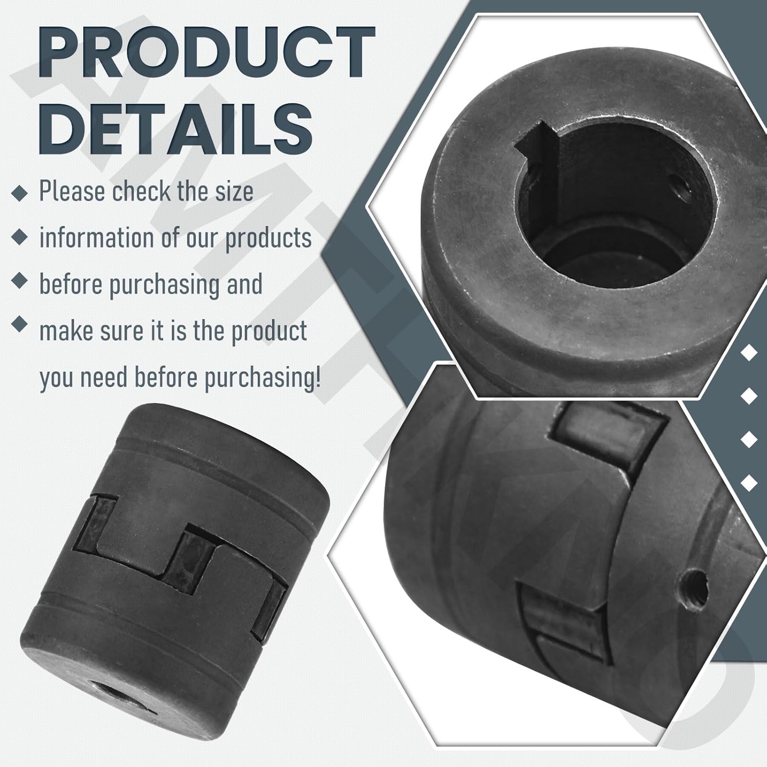 918-04145 7/8" and 1/2" Flexible Coupling Compatible with MTD CUB CADET Troy-Bilt GS 570 500 550 560 510 27T 25T Replaces 718-04145