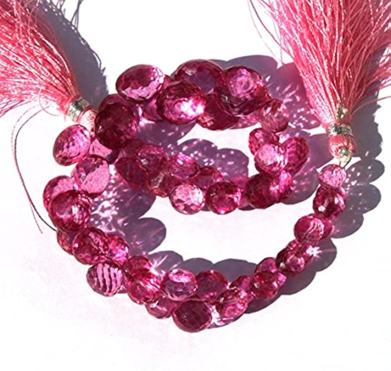Quartz mystique rose LKBEADS briolettes 6-11 mm pour perles de joaillerie