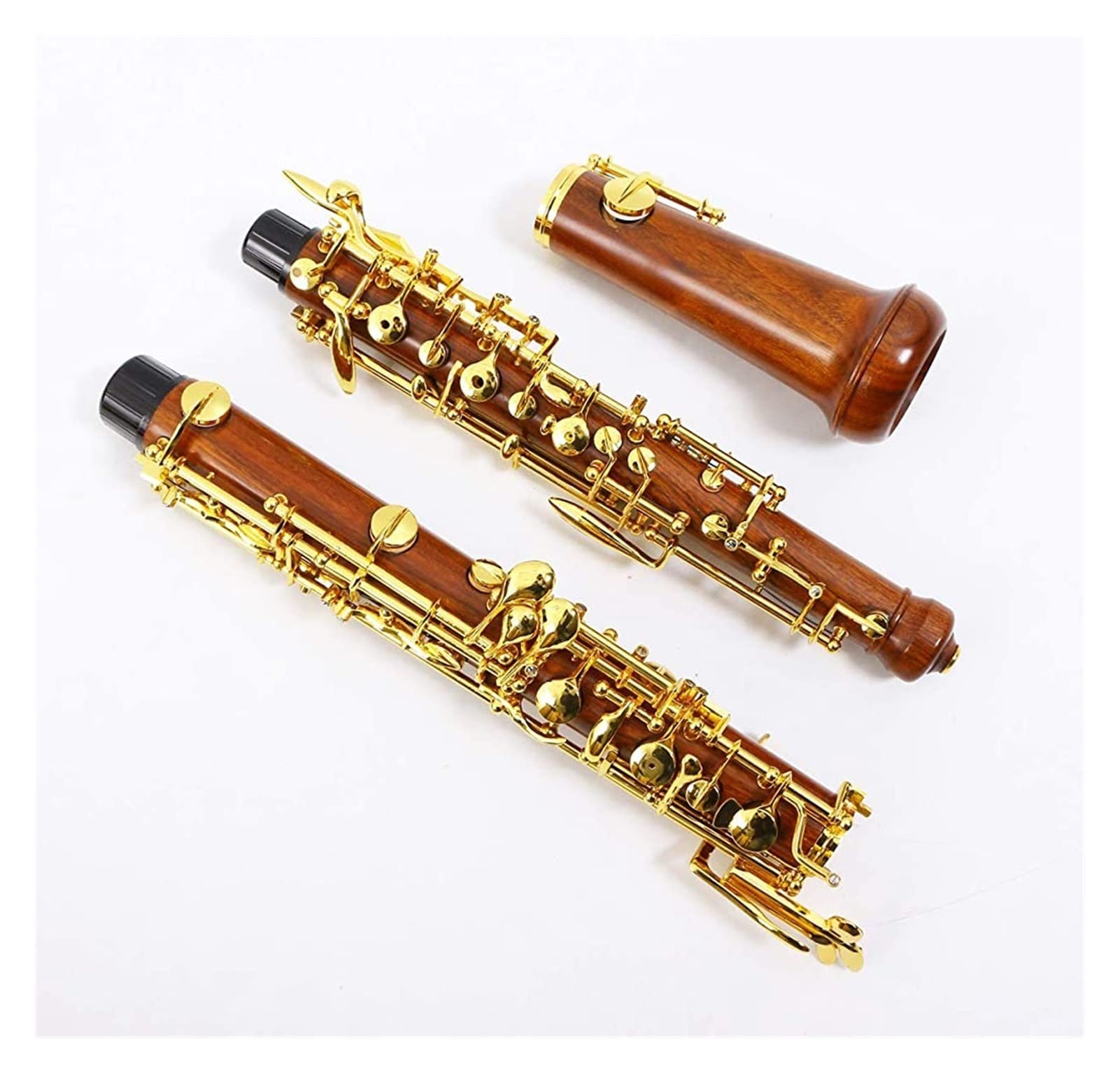 Ebonit/Palisander Oboe C-Taste Links F-Resonanz Halbautomatische Oboe-Fall Oboe-Teilen Oboe Instrument (Color : Rosewood)