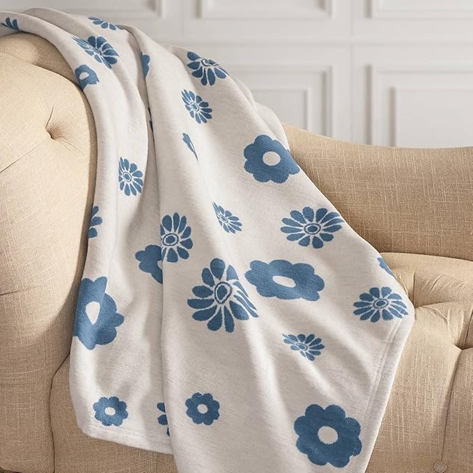 Cuddledown Organic Cotton Throw Blanket Luxuriously Soft