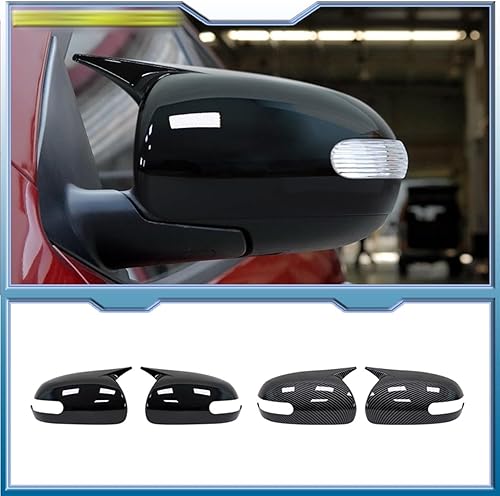 Miniatura 2 de Para KIA K3 Cerato Forte 2009-2012 Cubierta de espejo lateral retrovisor Tapa de ala Puerta Exterior Puerta Trasera Caso Recorte Fibra de Carbono