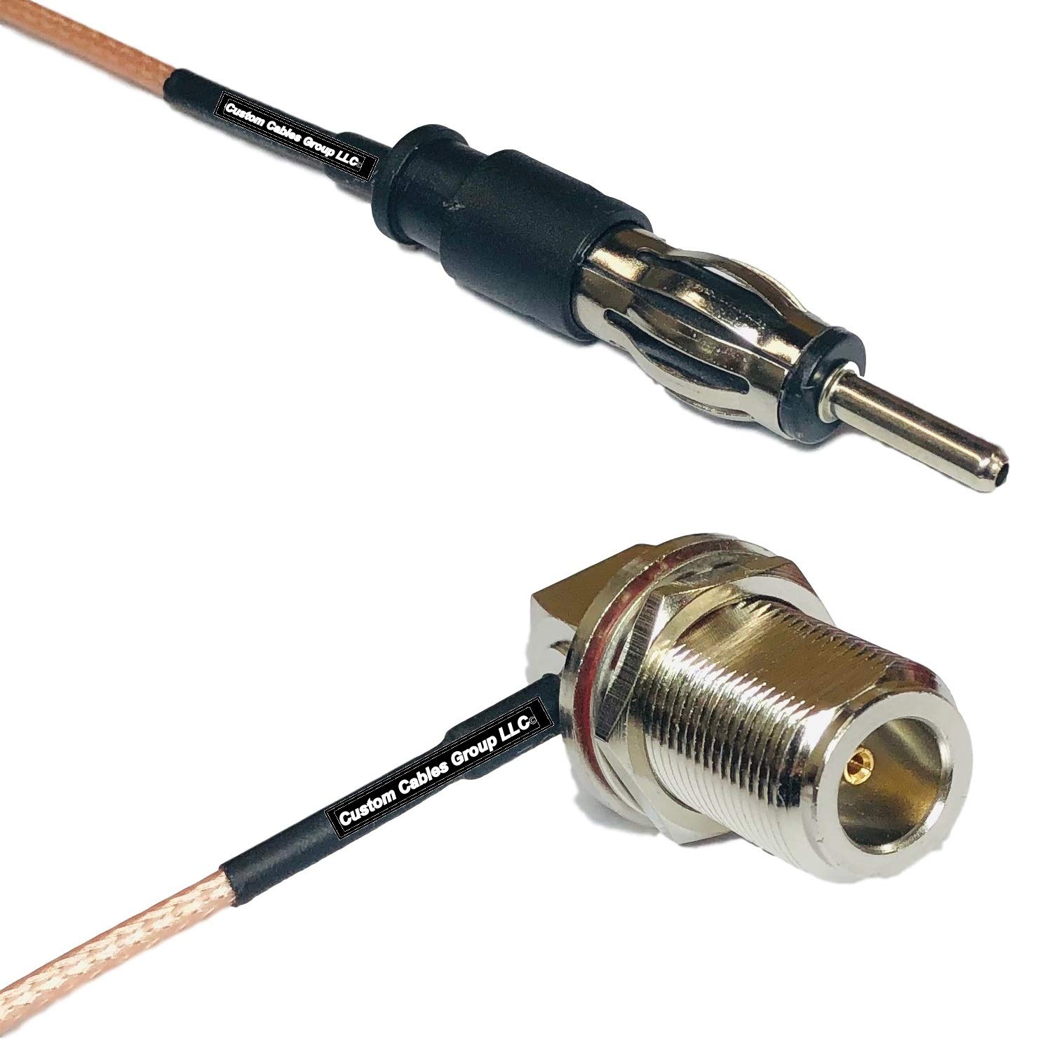 6 feet RG316 AM/FM Male to N Female Bulkhead Angle RF Pigtail Coaxial Cable