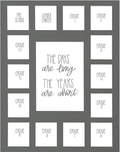 Miniatura 19 de All Things For Mom Tapete de fotos para días escolares con múltiples aperturas, collage de fotos de años escolares, sin marco, 2 preescolares y