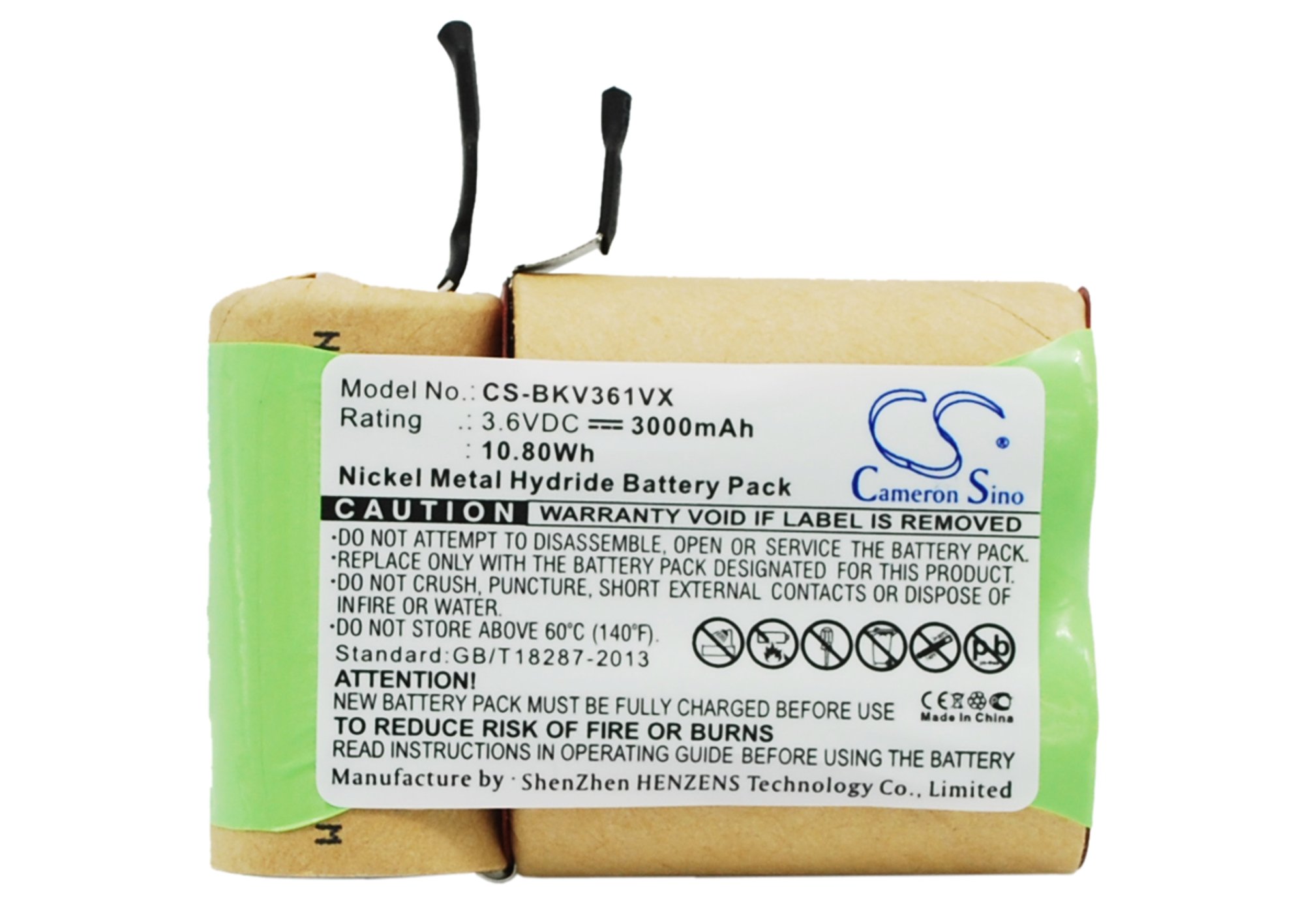 DCH 3000mAh Battery Replacement for Black&Decker V3603 V3610V V3610 V3610P V3600 V3610G 5100363-03