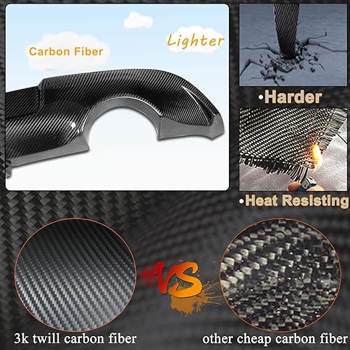 Miniatura 4 de MCARCAR KIT Difusor de parachoques trasero de fibra de carbono para Infiniti G37 Coupé de 2 puertas 2009-2013 salida de fábrica CF, kit de cuerpo de