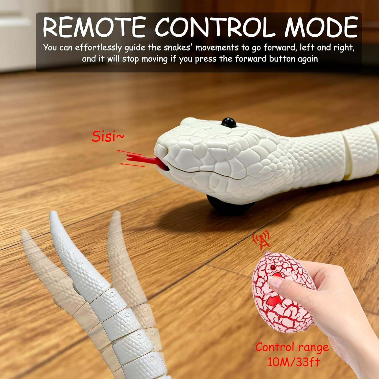 Remote Control Snake Toy, Unfinished Wiggly Snakes Jointed Flexible Snake RC Rattlesnake Fast Moving Snake Toy Remote Snake, DIY Snakes Animal Model for Arts and Crafts Birthday Gifts