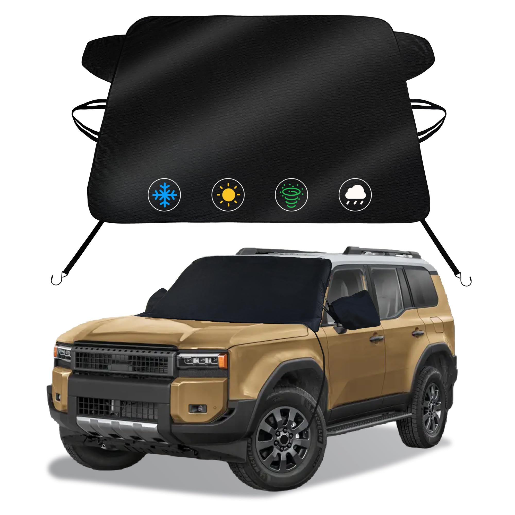 Windshield Cover for Ice &amp; Snow for 2024 2025 2026 Toyota Land Cruiser