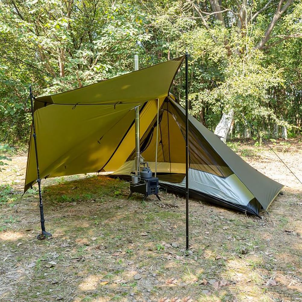 Łatwe w Rozstawianiu Natychmiastowe Namioty Kempingowe dla 2 Osób,z Wewnętrzną Siatką Przeciw Komarom,Namiot Ultralekki na 4 Pory Roku,Namiot Tipi na Polowania,Backpackingu,Wędrówek,Zielony