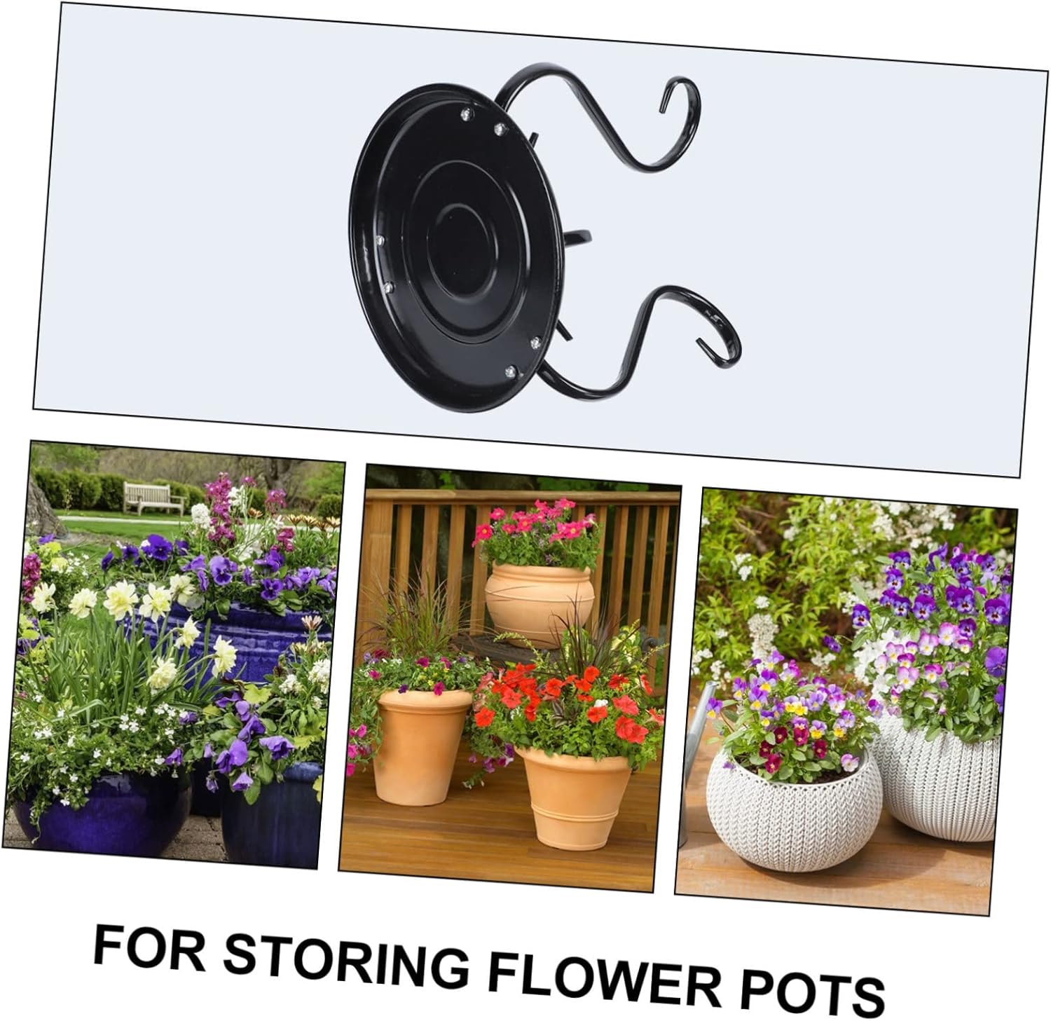 Flowerpot Rack Iron Art Stand Plant Display Outdoor Decoration Flower Shelves