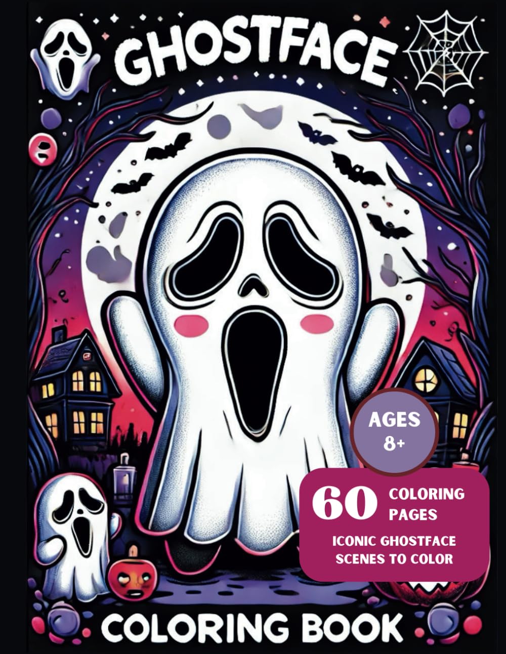 Ghostface Coloring Book: 60 Coloring Pages, Iconic Ghostface Scenes to Color