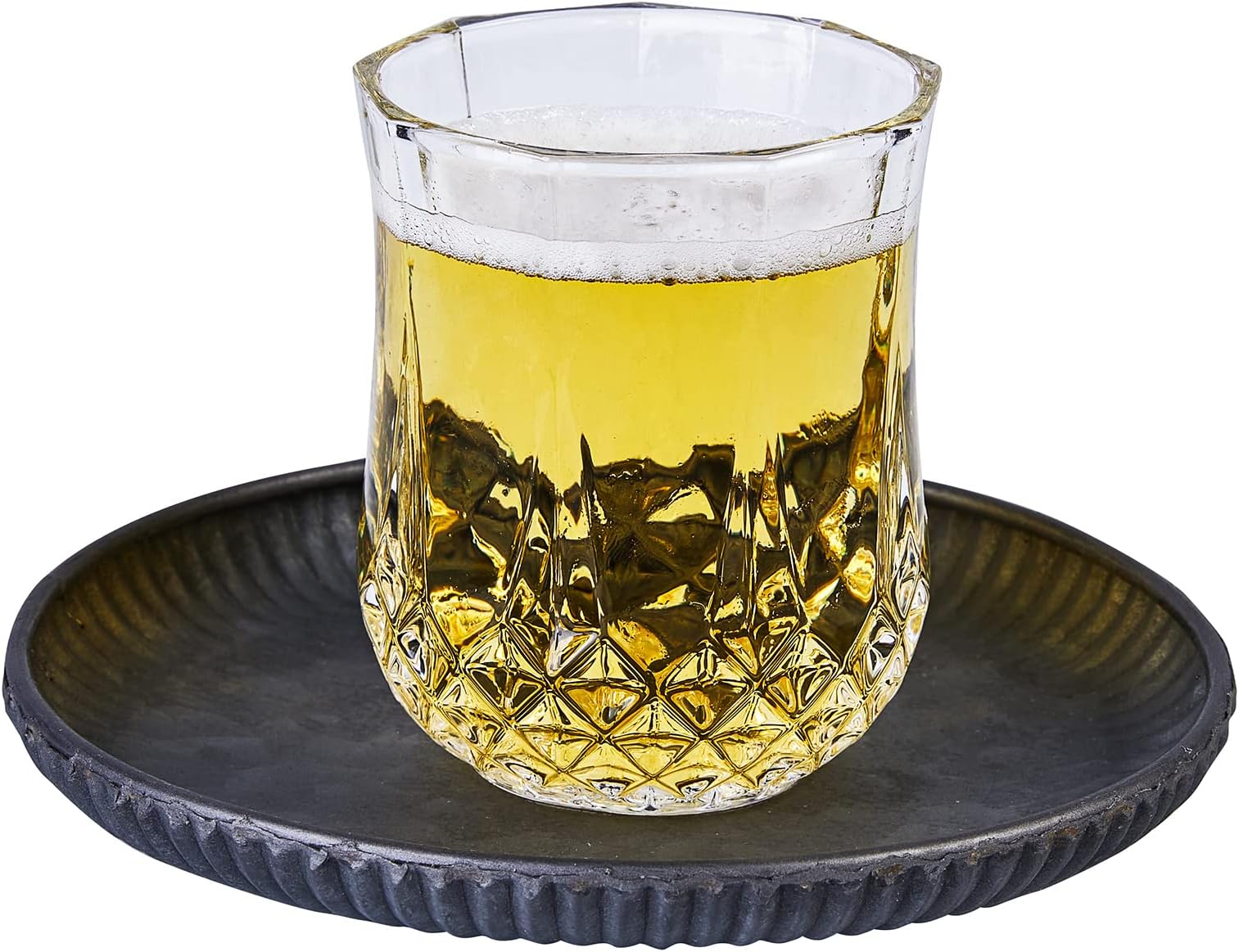 Metal Iron Coasters Galvanized Serving Tray Perfect Durable Coaster for Tabletop Protection, Suitable for All Drinks & Table Types Dam5.8''