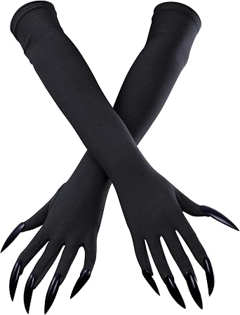 choyaxo Claw Gloves Gloves with Claws Halloween Glove for Halloween Cosplay Costume Accessory