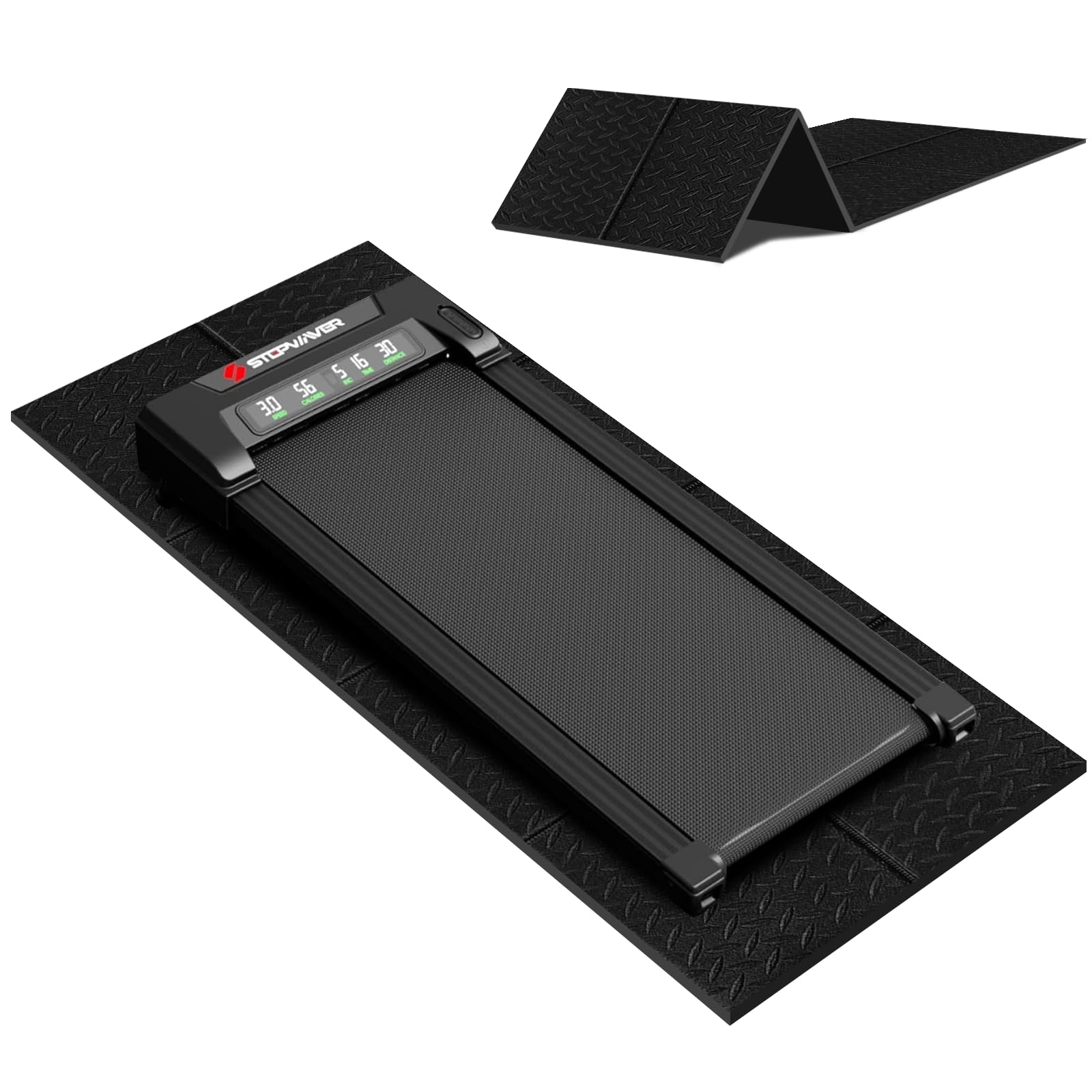 Stepwaver Yoga Mats for Women, 210x60cm, Non-Slip Exercise Mat, Ultra Durable, 4mm Thick Wide Gym Mat for Home Workouts, Yoga, Pilates, Stretching, Barefoot Fitness - Black