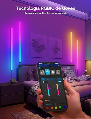 Miniatura 6 de Govee Glide - Luces de pared, luz LED RGBIC, luz inteligente para juegos que funciona con Alexa y Google Assistant, barra de luces RGB, luces