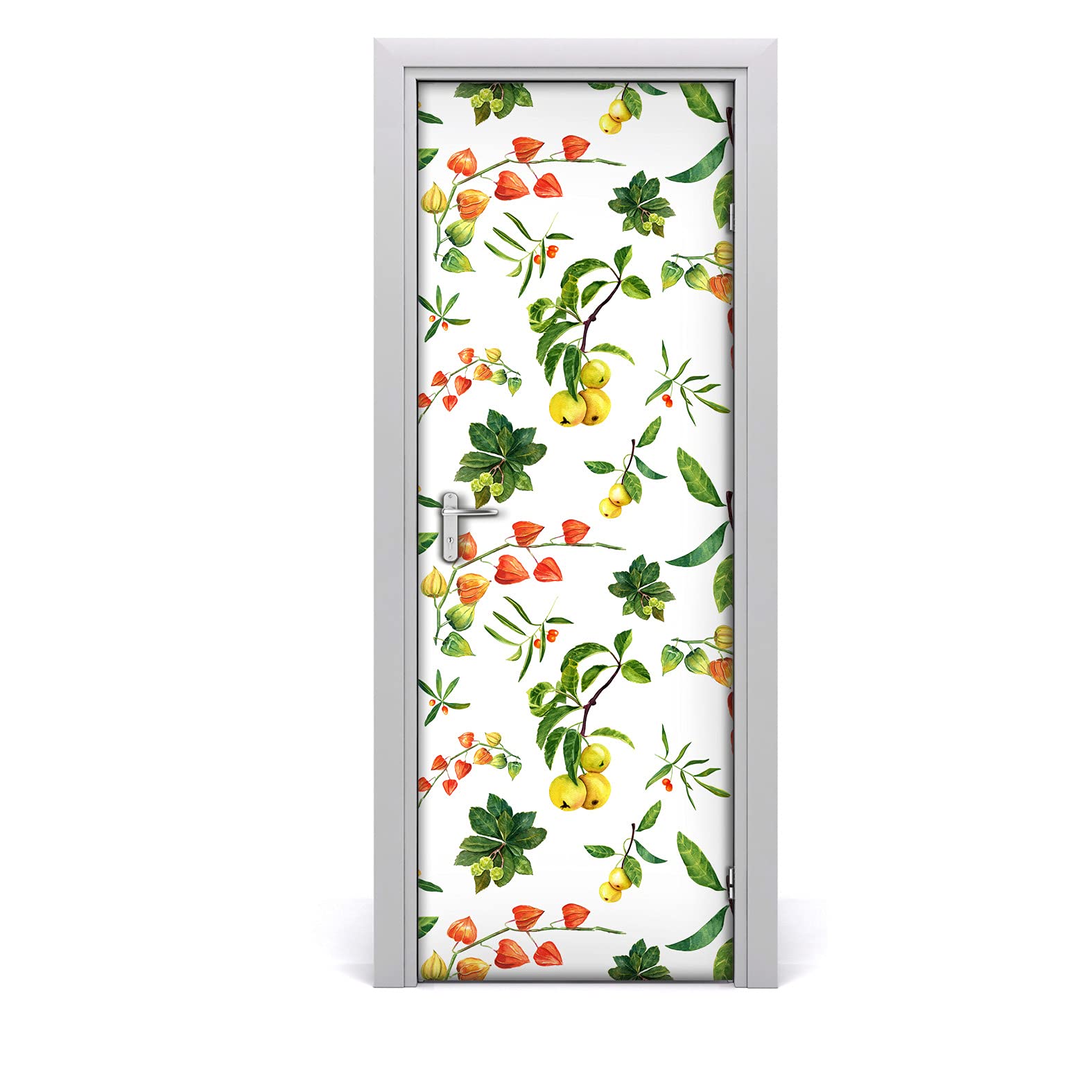 Autocollant de porte floral pour salon et chambre sticker Magic-Stick 77x200