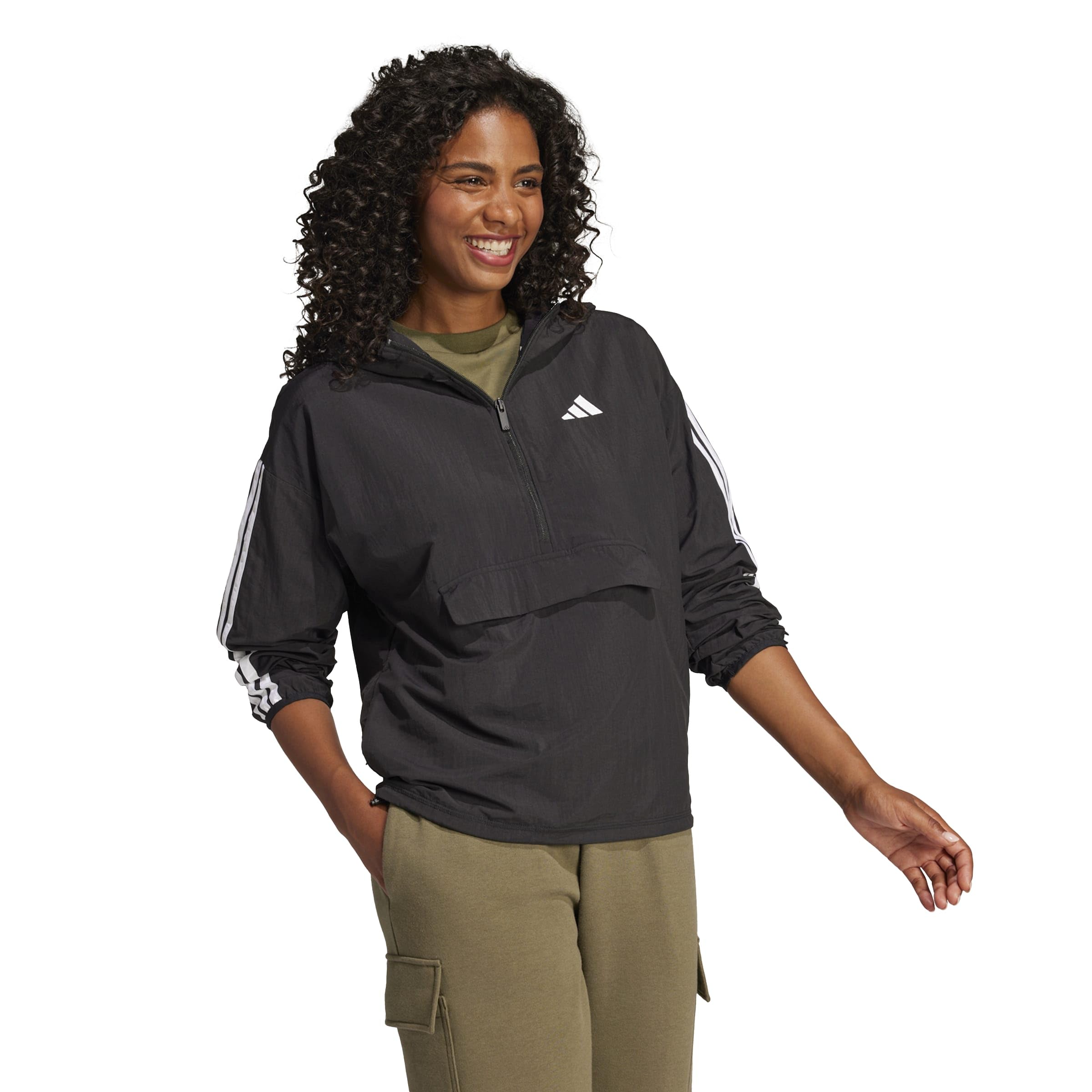 adidas Damen ESSENTIALS 3-STRIPES LIFESTYLE WOVEN WINDBREAKER