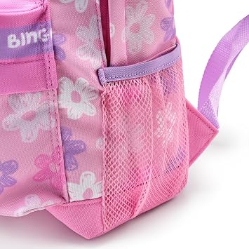 Bluey Girls Backpack – Lilac Toddler Backpack Bingo, Heart Print, Kangaroo Pocket & Padded Straps – Kids School Bag Ages 2-7 Years – Official Merchandise (Pink)