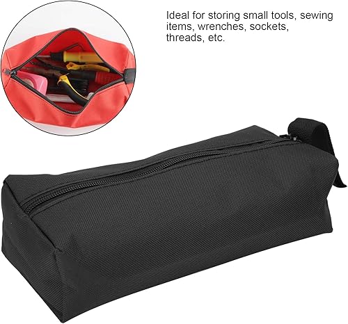 Miniatura 3 de Bolsa de herramientas con cremallera, 2 piezas portátil para electricista, bolsa de almacenamiento de herramientas de mano, bolsa de herramientas
