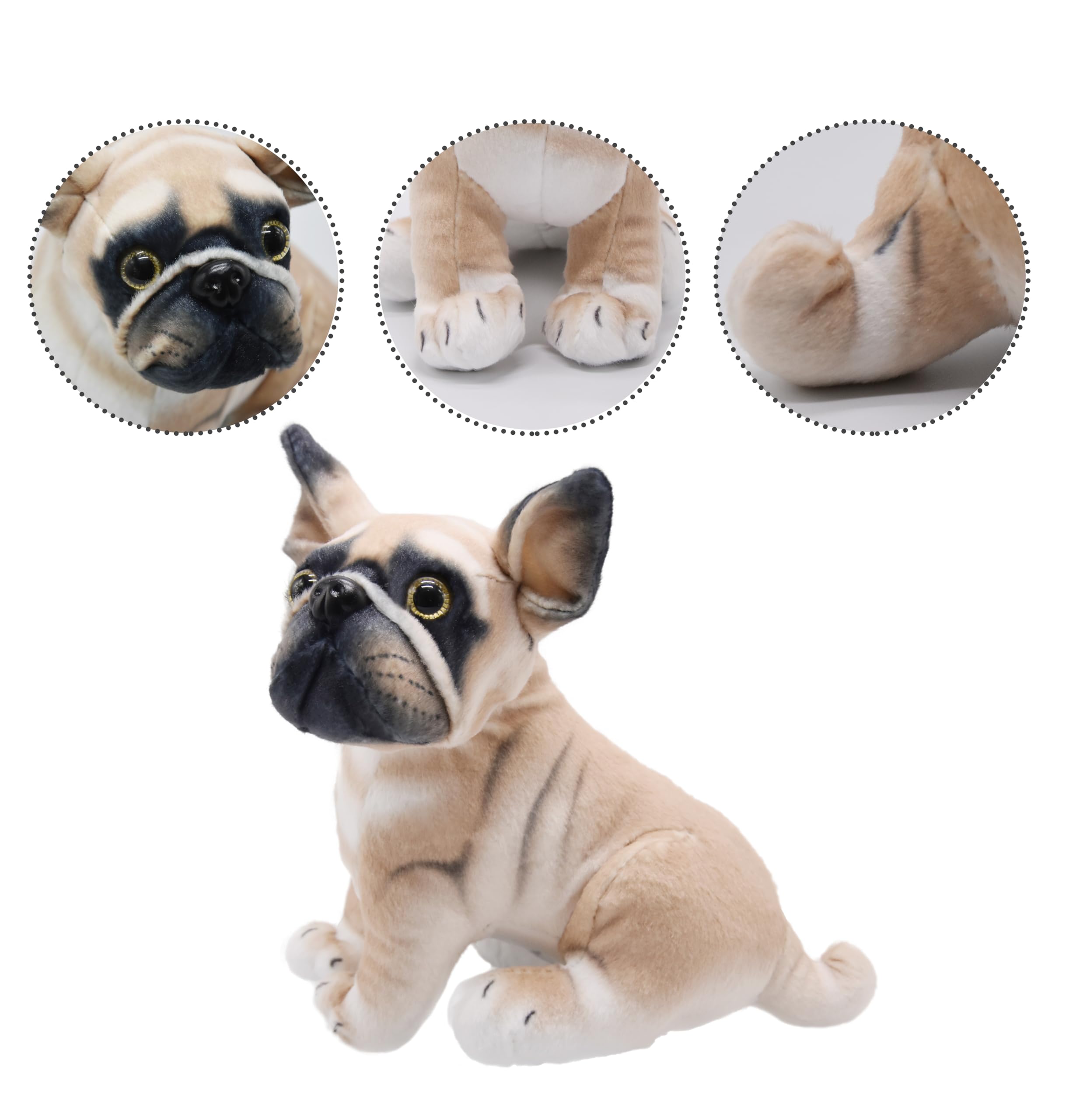 Amazon.co.jp: YONLIT 本物そっくりのフレンチブルドッグ ぬいぐるみ