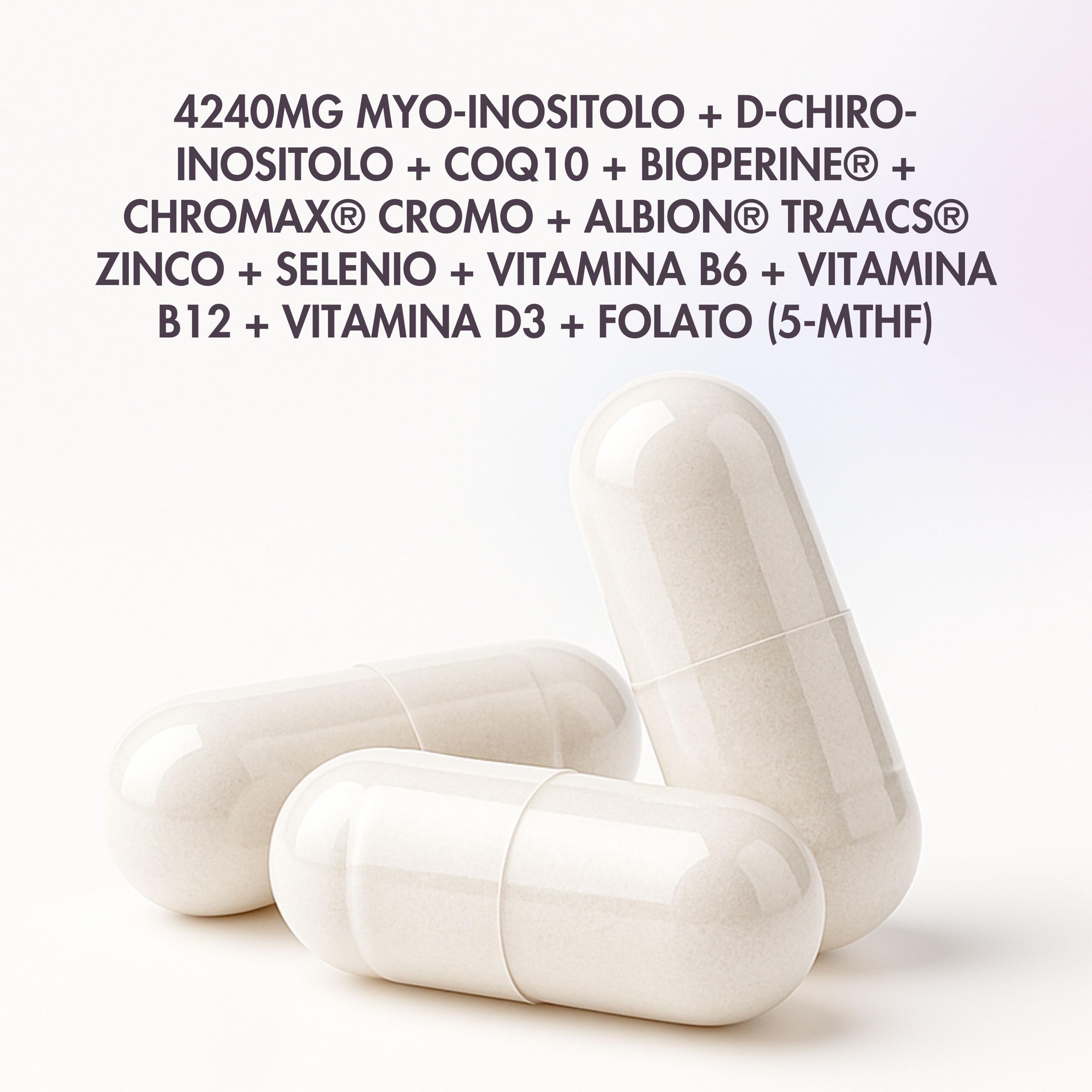 Inositolo 4240mg – Myo Inositolo e D-Chiro – con CoQ10, BioPerine®, Cromo Chromax®, Zinco Albion® TRAACS®, Selenio, Folato, Vitamine B6, B12 e D3 – Equilibrio Ormonale e Energetico Donna e Uomo