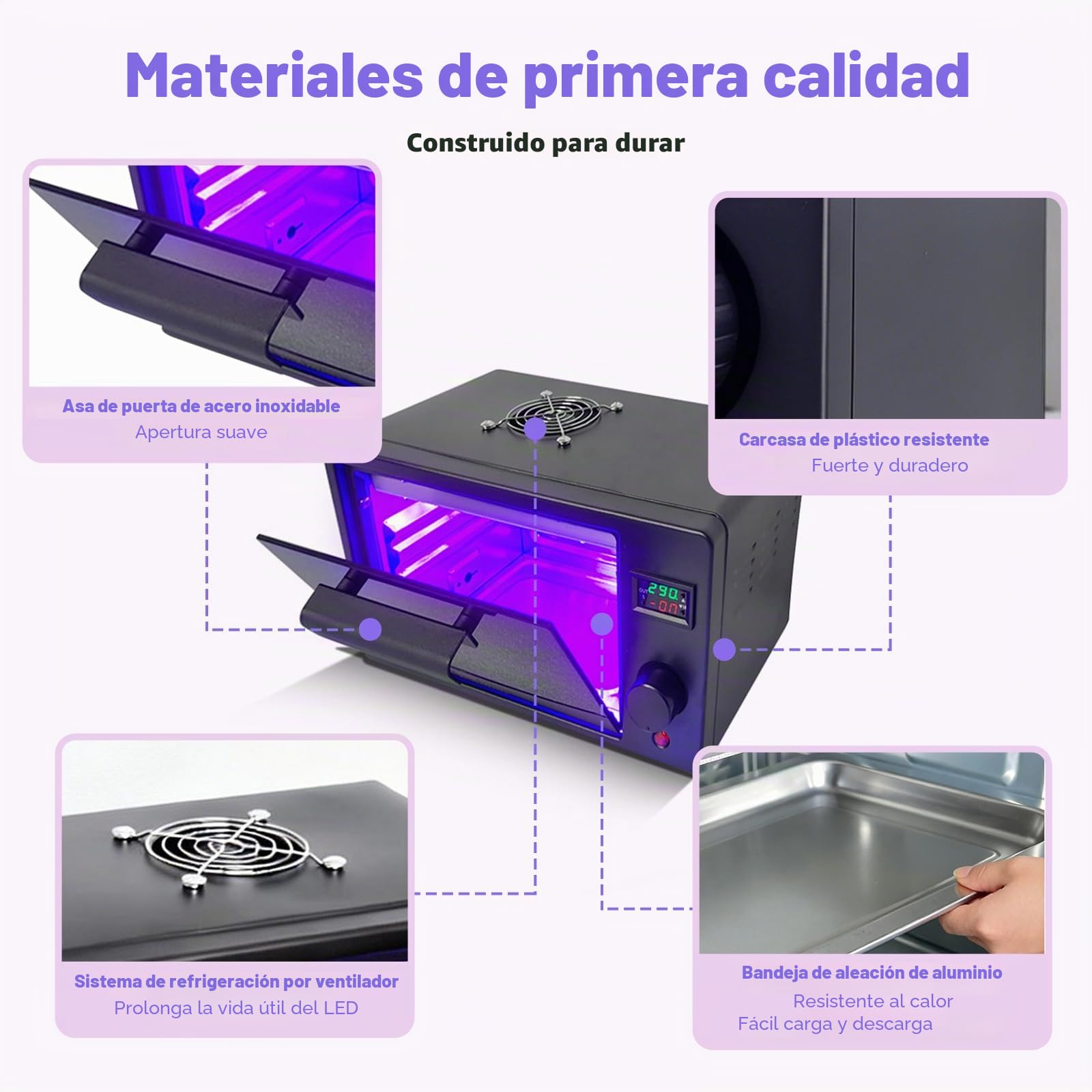 Máquina de Curado de Resina UV 395nm, Caja de Curado 80W para Impresión 3D | Estación Curado Resina con 80 LED, Temporizador, Bandeja Extraíble, para Modelos de Resina SLA/DLP/LCD, Joyería DIY