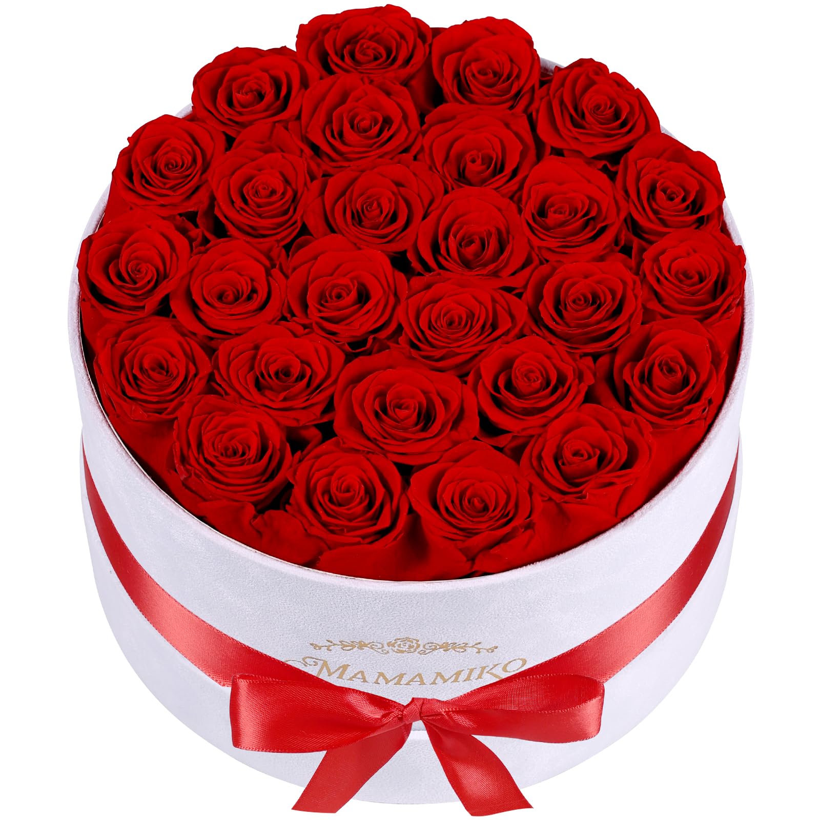 27 Roses Éternelles Rouges en Boîte, Fleur Éternelle, Cadeau Femme