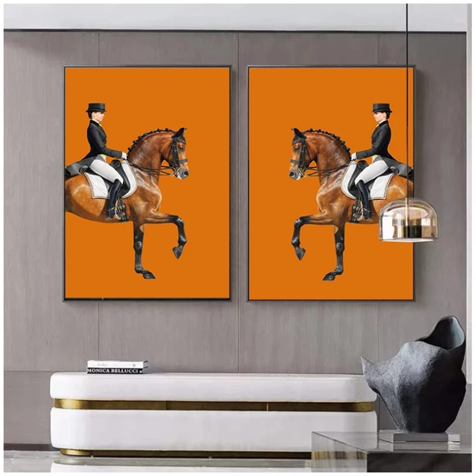 新品 馬騎手の絵画 新品 馬騎手の絵画