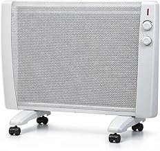 Syntrox Germany Infrared Heater 2400 W / Heat Wave Heater - Mobile Electric Heater with Thermostat & 4 Heat Settings, Quiet & Dust-Free, Standing Device with Wheels and Wall Mounting