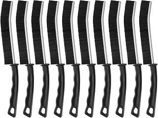10 Pcs Crevice Cleaning Brush Set, Hard Bristle Narrow Gap Brush Home Tile Grout Scrub Brush Sink Faucet Window Frame Tight Spaces Corners Cleaner Tools for Kitchen Bathroom Toilet