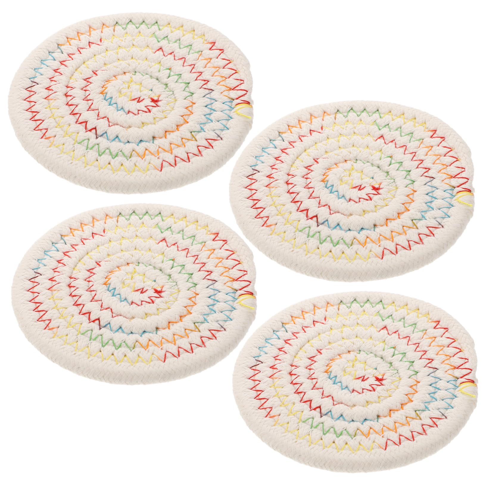 Sets de table rétro PRETYZOOM dessous de plat et napperon de fête en coton coloré