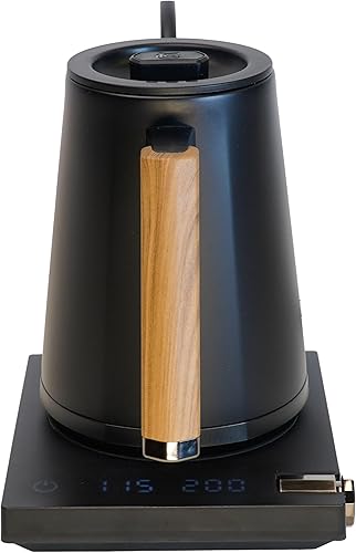 Miniatura 6 de Turin - Hervidor eléctrico de cuello de cisne de acero inoxidable de 20.3 fl oz con control preciso de temperatura, calentamiento rápido y mango