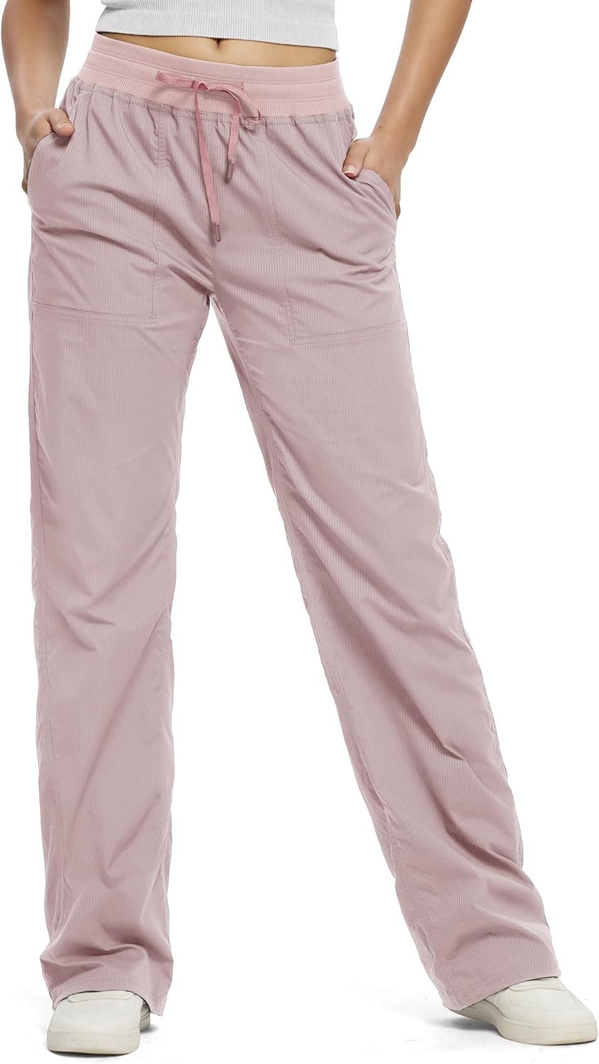 SEVEGO Women's 30"/32"/34"/36" Tall Inseam Lightweight Dance Studio Pants Ruched Workout Athletic Casual Pants