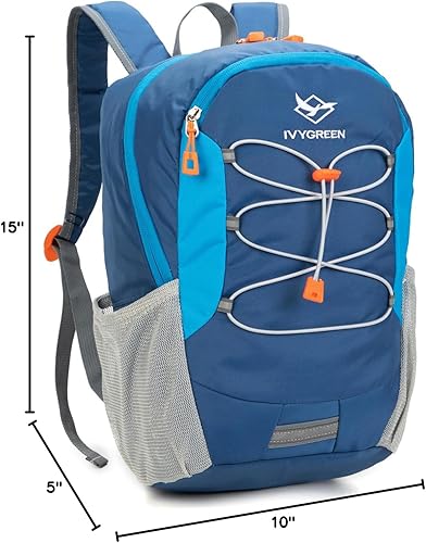Miniatura 9 de IVYGREEN Mochila de senderismo para niños pequeños para niños o niñas, mochila pequeña para campamento o viajes (azul, S)