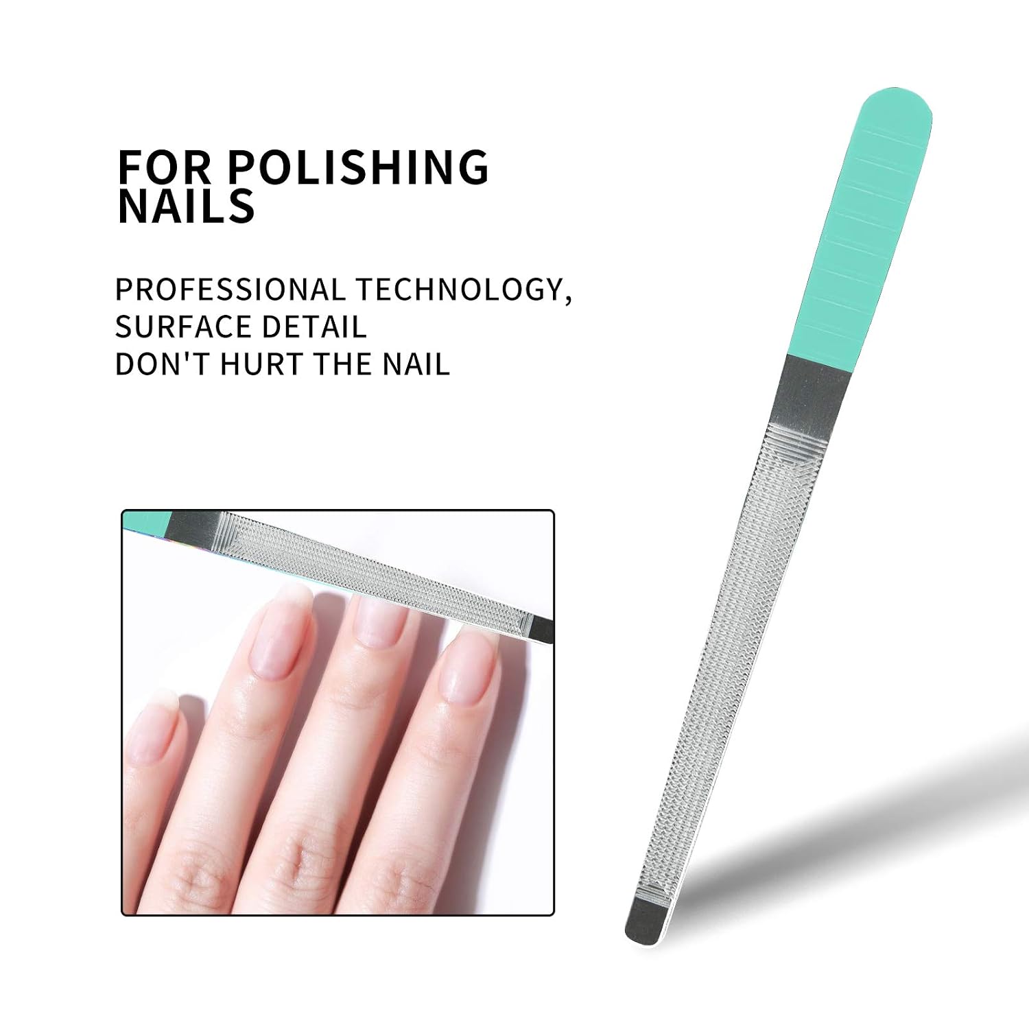 Cuticle Trimmer and Cuticle Pusher Multiple Functional Manicure Set with 6pcs Professional Stainless Steel Tools, Colorful Cuticle Clipper for Women (Green)