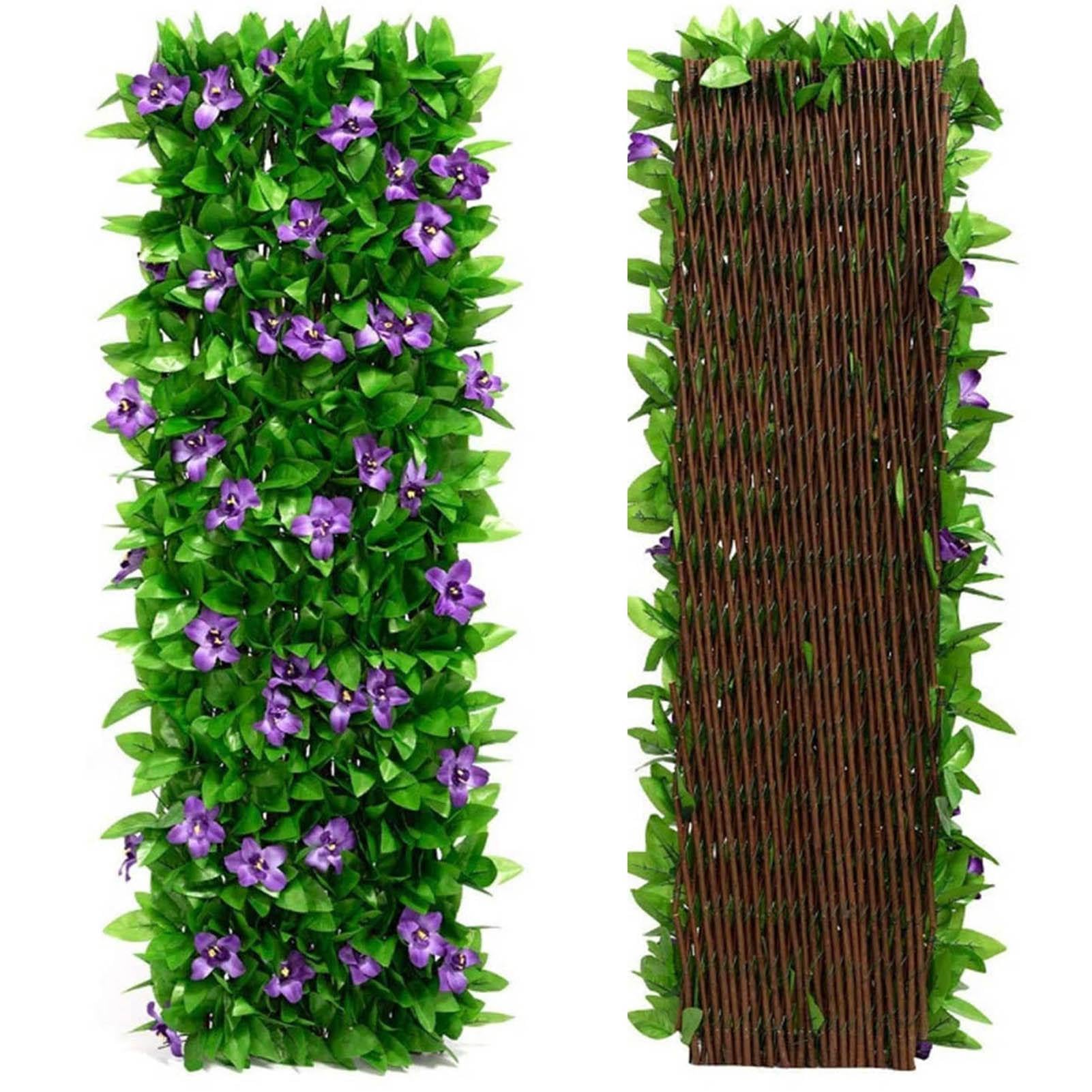 Clôture Lierre Artificiel Extensible — Hauteur 40 Cm, S'étire Jusqu’à 180 Cm — Décoration Jardin, Terrasse, Intimité