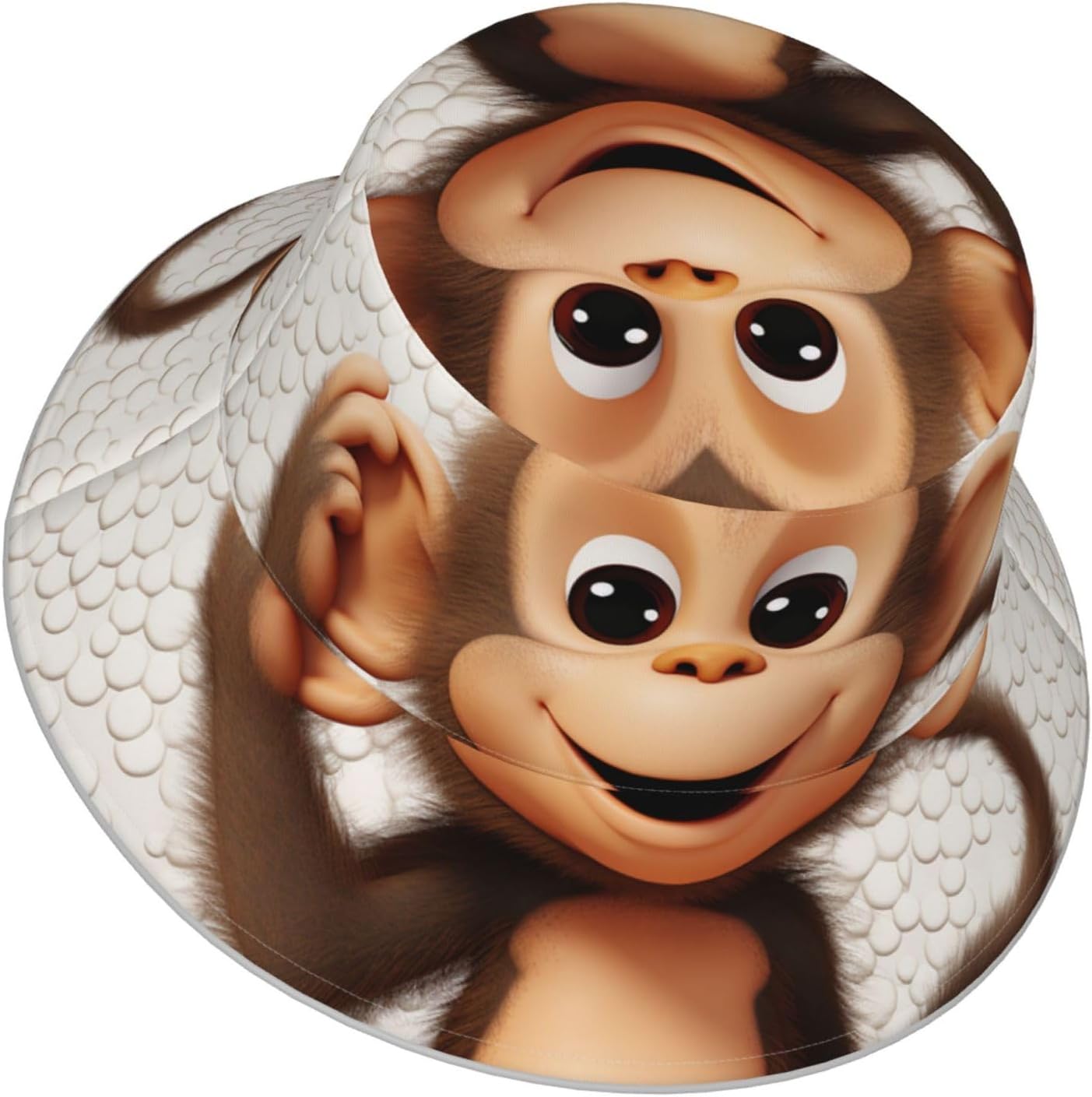 Cute Monkey Bucket Hats for Women Men Sun Hat Fisherman Hats Travel Beach Hat Summer Fishing Cap Black