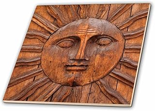 3dRose Mexico, San Miguel De Allende. Sun Carving on Doorway. - Ceramic Tile, 12-Inch (ct_208268_4)