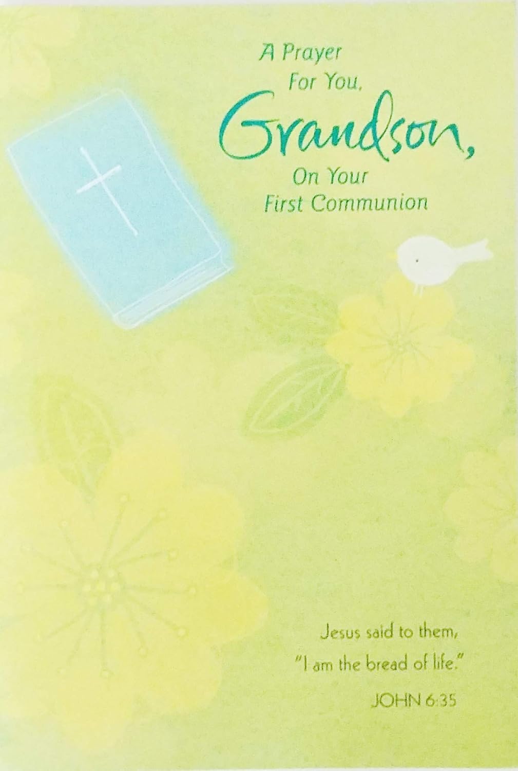 Greeting Card A Prayer For You Grandson On Your First Communion With Love and Prayers