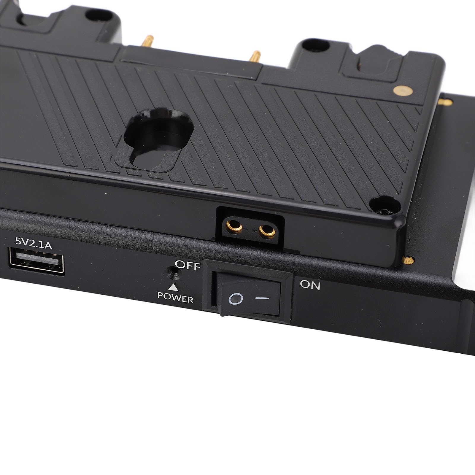Placa Adaptadora Convertidora de Batería, D Tap 15 Mm Riel de Doble Orificio Abrazadera de Varilla Fija Placa Convertidora Adaptadora de Fuente de Alimentación, Salida USB Dual,