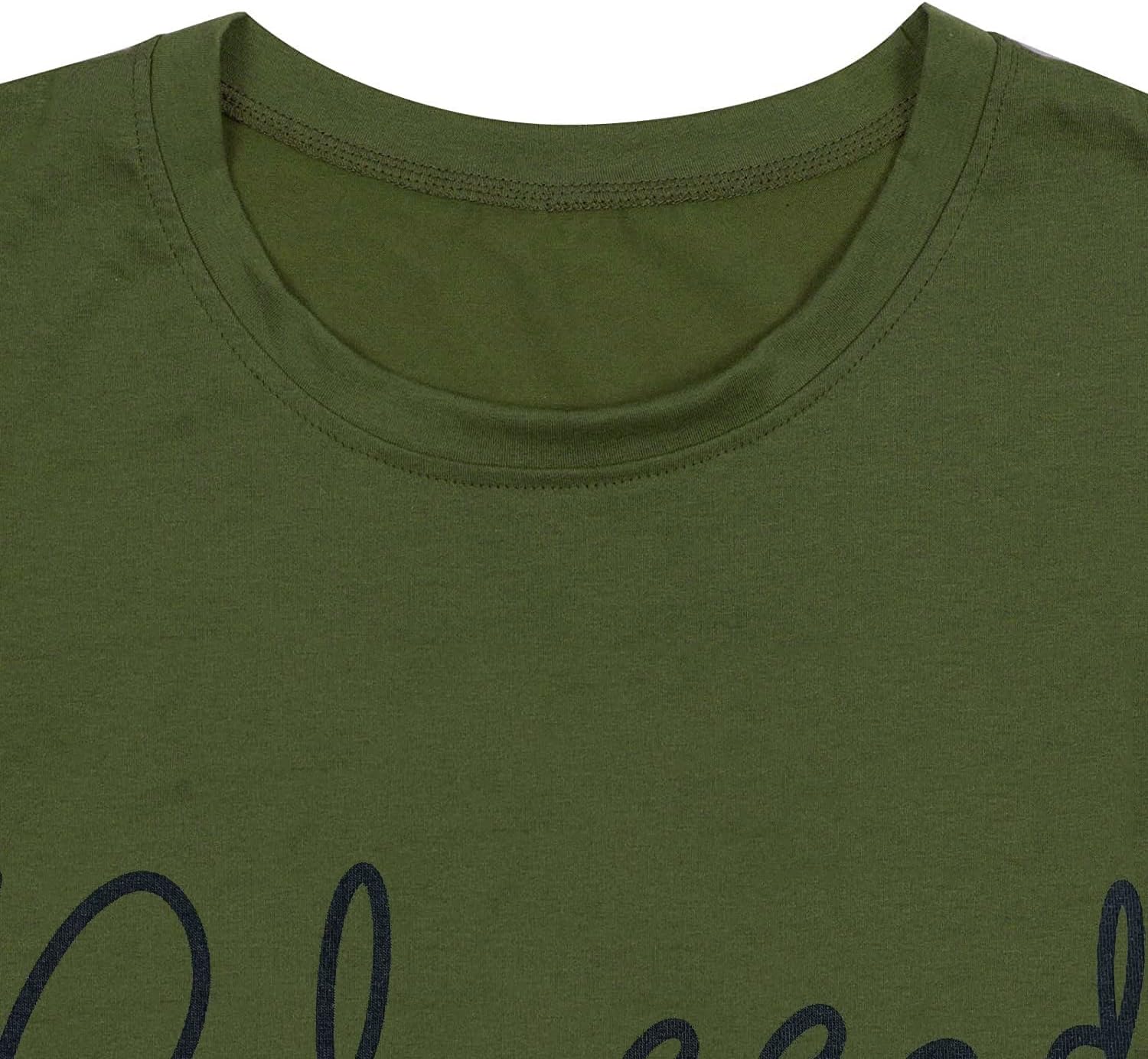 Blessed T-Shirt for Women Cute Heart Graphic Letter Print Sayings Shirts Casual Short Sleeve Thankful Tee Tops - Image 2