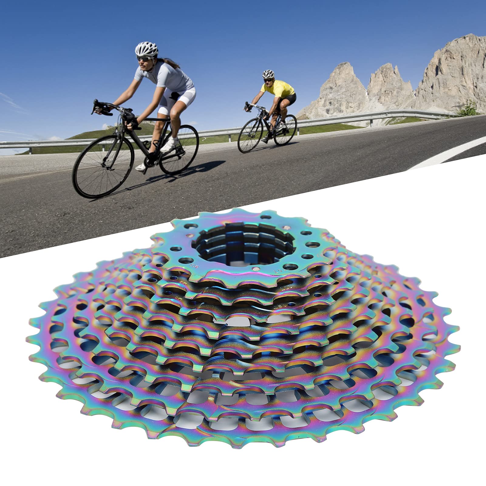 Cassette de 11 velocidades Flywheel Rueda libre de bicicleta de 11-36 dientes, piñón de bicicleta adecuado para bicicletas de montaña y bicicletas de carretera Accesorio de repuesto para bicicletas