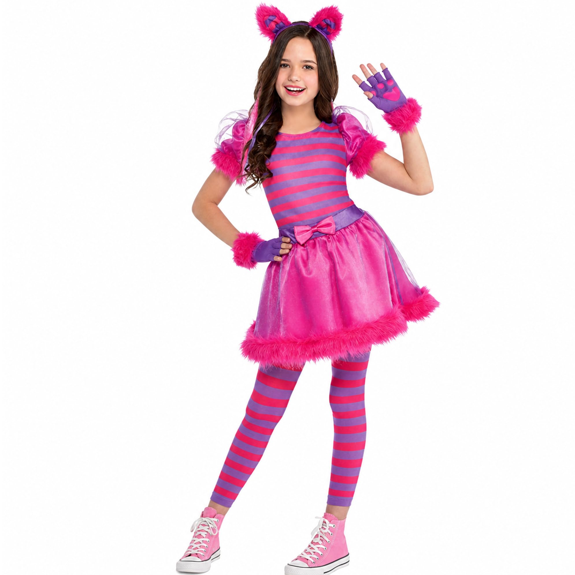 Cheshire Cat Halloween Costume Dress for Girls Alice in Wonderland