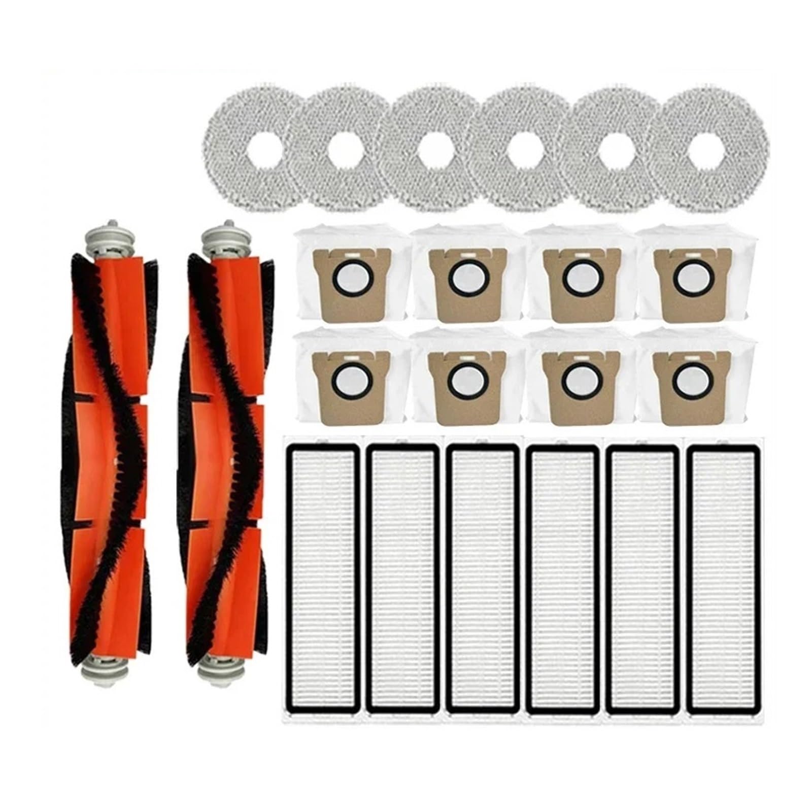 PORRSYDCD Main Side Brush Hepa Filter Mop Dust Bag Parts，Compatible With Mijia Omni 1S B101CN B116 X10+，Compatible With Dreame L10s Ultra / S10 Pro Accesories(22PCS)