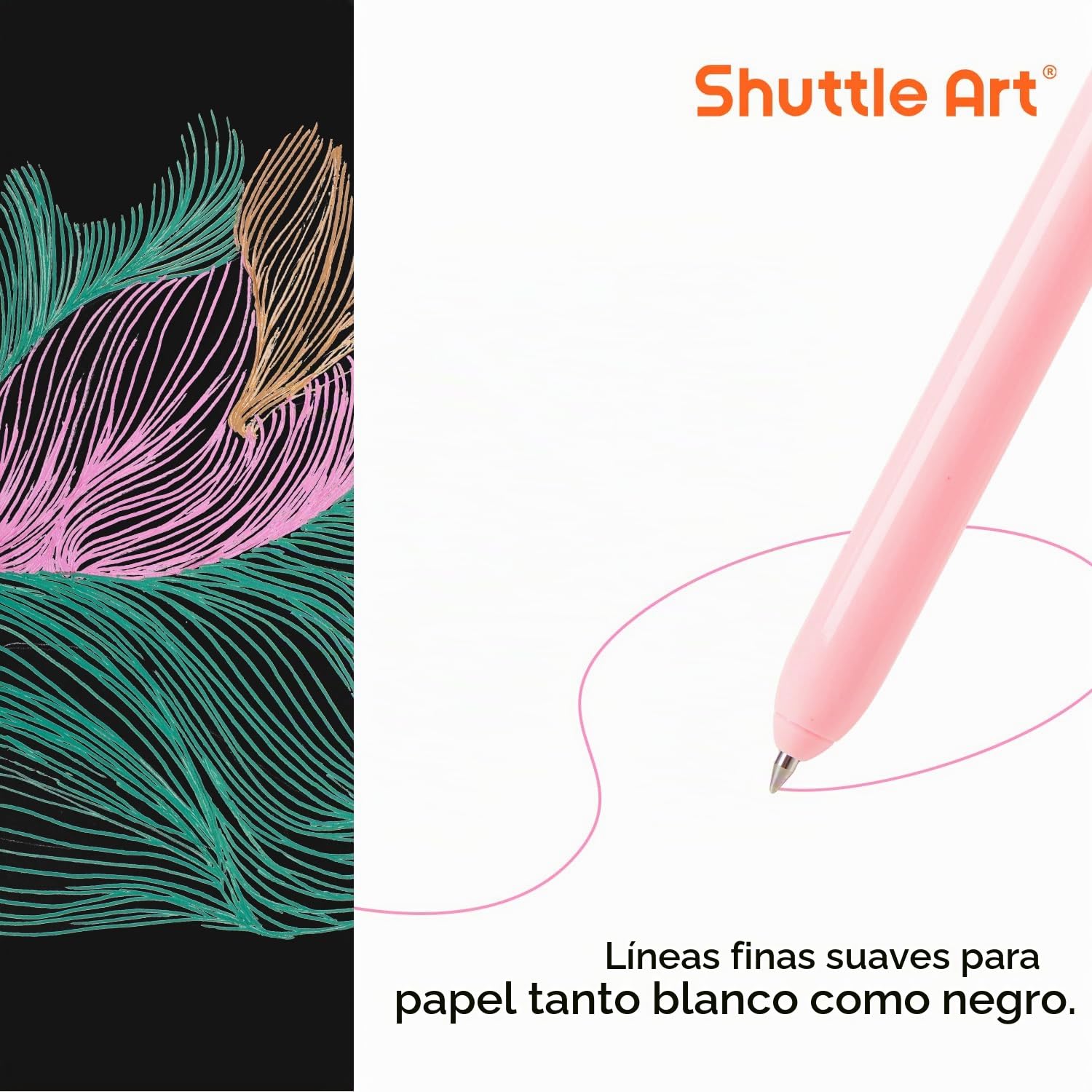 Shuttle Art Bolígrafos retráctiles de gel de colores, 0,5 mm, 8 colores, bolígrafos de tinta de gel, bolígrafos pastel, punta fina, secado rápido, bonitos bolígrafos para escribir, dibujar, diario