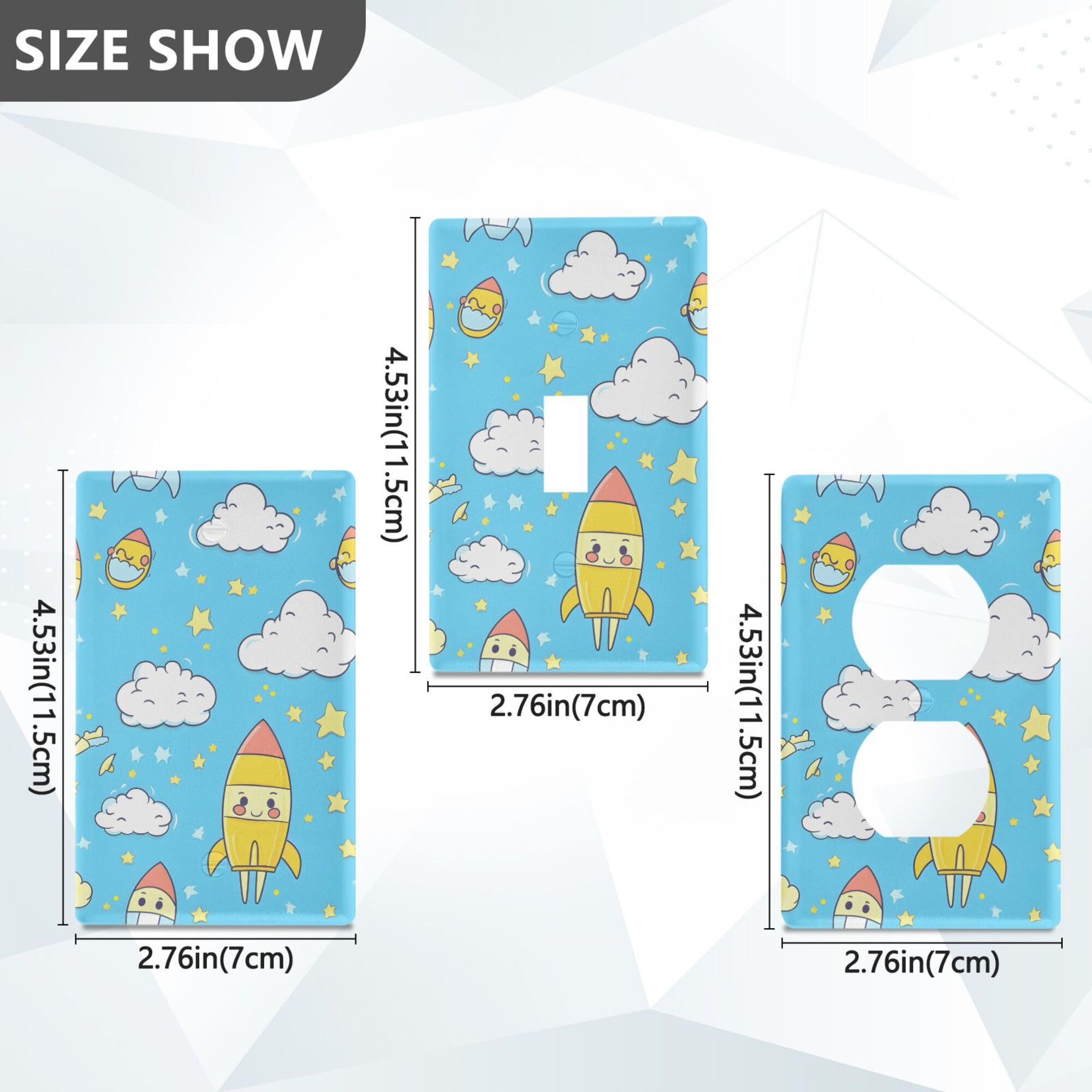 xigua Toggle Switch Wallplate Cartoon Characters Switch Wall Plate Cover,Decorative Outlet Cover Switch Cover for Home Office Bedroom 4.53