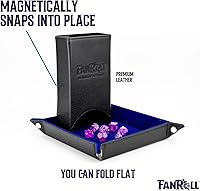 Vista 3 de FanRoll - Torre de dados plegable: negro, juego de rol, accesorios para Dungeons and Dragons